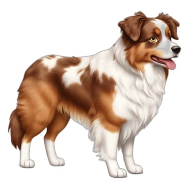 Australian Shepherd Red merle with fire and White  sticker