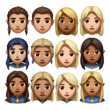 Characters from world of warcraft in different emotion sticker