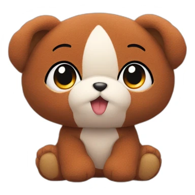 Infinite heart cute cuddly toy sticker