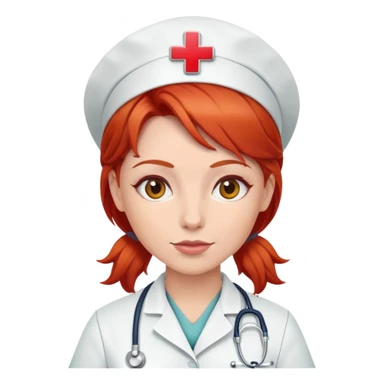 Nurse with red hair sticker