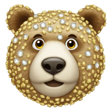 Good bear head covered in diamonds  sticker