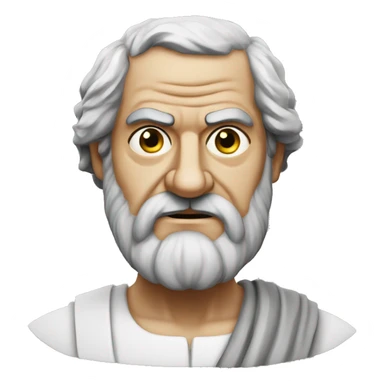aristotle, greek philosopher, serious sticker
