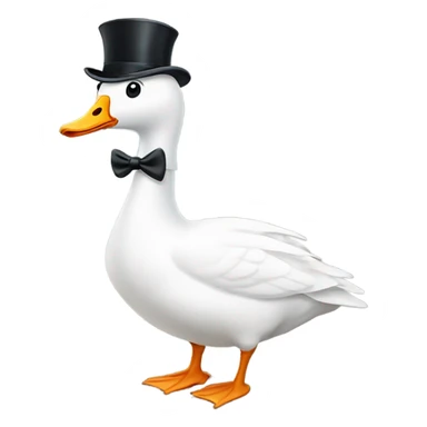 White goose body with monocle  sticker