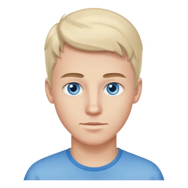 25 y white cauvasian boy blue eyes sticker