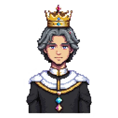 prince with crown and regal clothing sticker