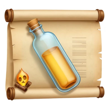 A Message Bottle, paper inside sticker