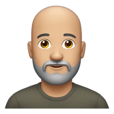 bald and bearded man sticker