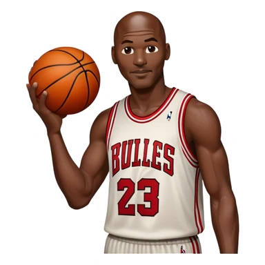 Michael Jordan holding a Basketball  sticker