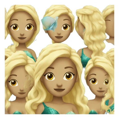 blonde mermaid  sticker