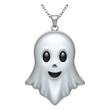 ghost shaped neckless sticker
