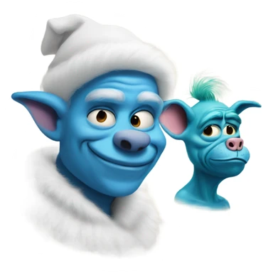 Pig man and blue grinch  sticker