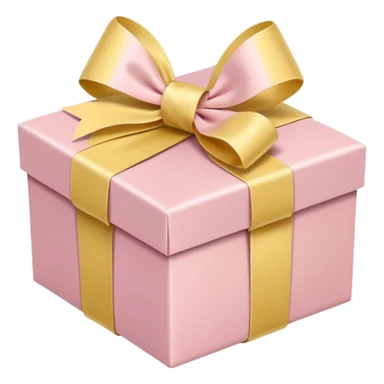 Gift box with ribbon in soft pink, beige and yellow pastel colors sticker