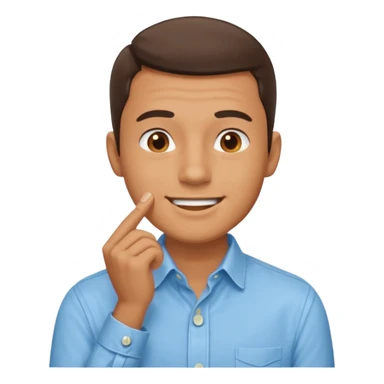 Man making shhhh sticker