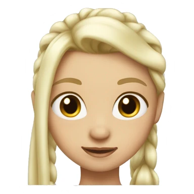 Platinum blonde ponytail girl  sticker