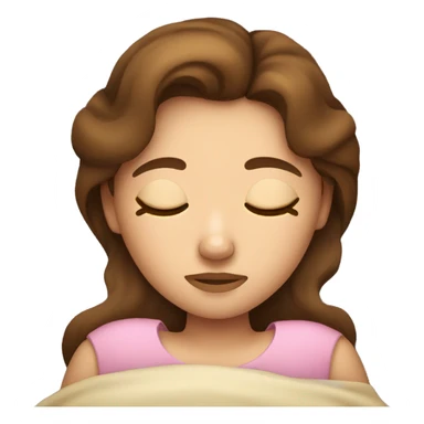 brown hair girl sleeping sticker