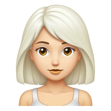 femme agée cheveux blanc sticker