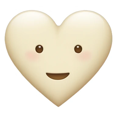 Cream coloured heart sticker
