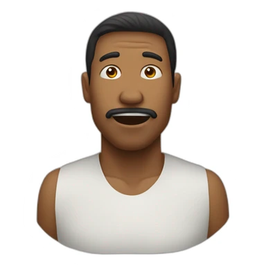 Homme bouche relevé  sticker