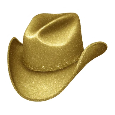 glitter cowboy hat sticker