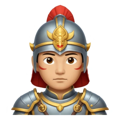 ancient Chinese warrior in armor sticker