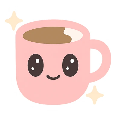 a pink mocha, cute and inviting sticker