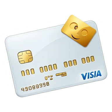 Credit card with chip sticker
