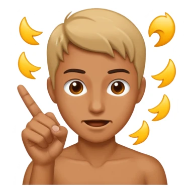 Person flicking off sticker