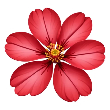 red sakura flower sticker