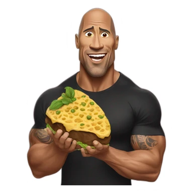 THE ROCK eat a greanbean sticker