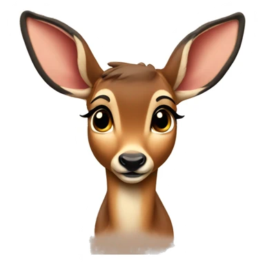 Front profile of a Bambi with bow sticker