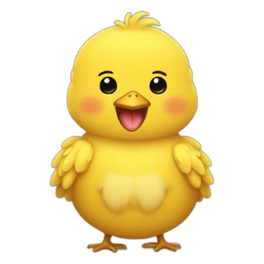 yellow-chick-smile-cute-on the shouluder sticker