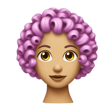 a plastic curler for hair no human sticker