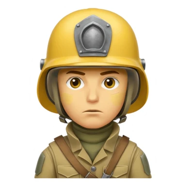 Soldier just face no body generic yellow skin with a gunner helmet that has NO FUCKING ISIGNIA ON THE HELMET sticker