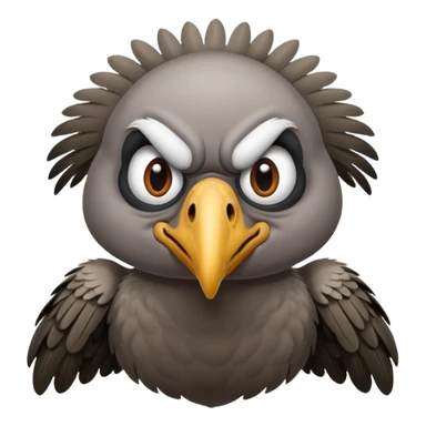 vulture - kind of menacing but in a funny comical way - can the vulture be making a face? sticker
