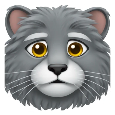 A big furry manul sticker