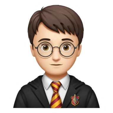 harry potter with griffindor tie sticker
