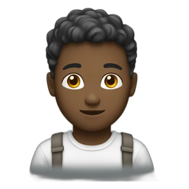 Garçon qui sourit blanc sticker