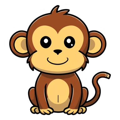 monkey with a side smirk, similar to the smirking cat emoji sticker