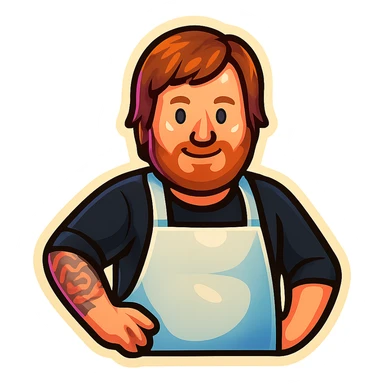 Create an emoji based on this person's appearance. Use a fun, expressive style suitable for emoji, in a retro stickers style. sticker