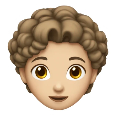 Princess with brown short hair and white skin  sticker