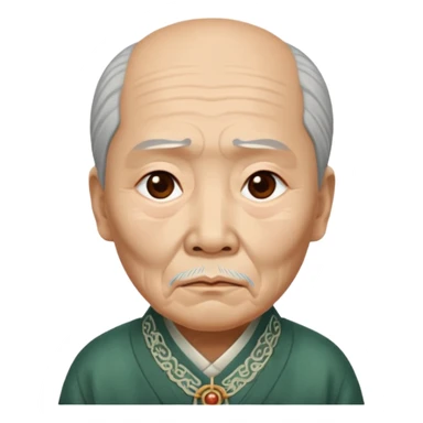 нефритовая статуя китайского старца грустит sticker