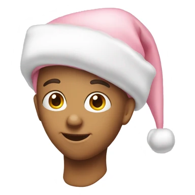 light pink cute santa hat sticker