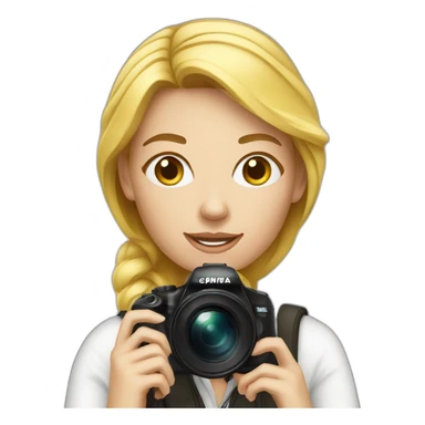 white woman photographer sticker