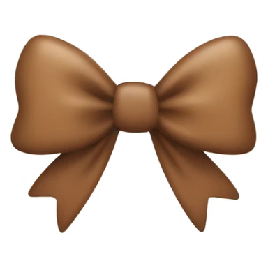 brown cutesy bow  sticker