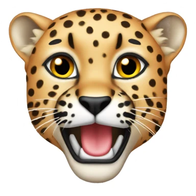 red wild cheetah sticker