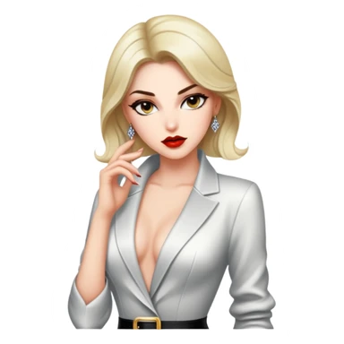 Woman who dresses wealthy but isn't. She is a mistress and provacative sticker