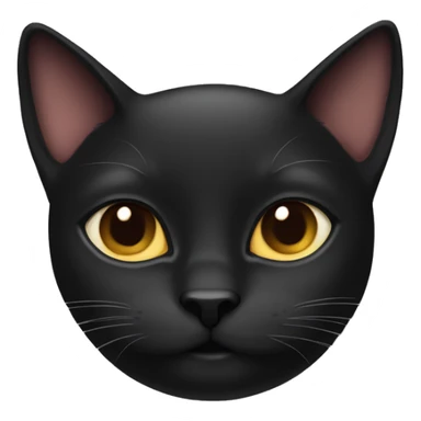 Black cat purring sticker