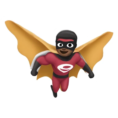 cassava superhero flying with G icon and pastl color sticker