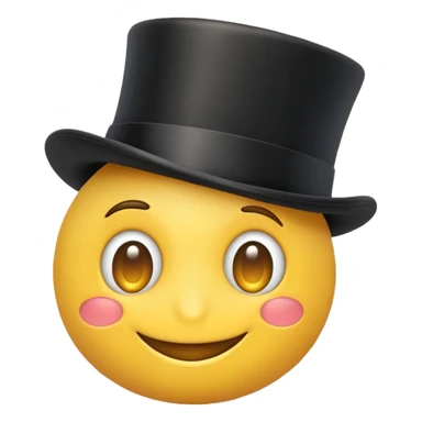 Emoji with top hap and monocle  sticker