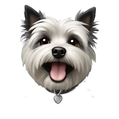 Happy black and white cairn terrier  sticker